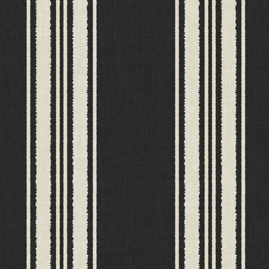 Linen Stripes Wallpaper in Charcoal shown in a closeup view