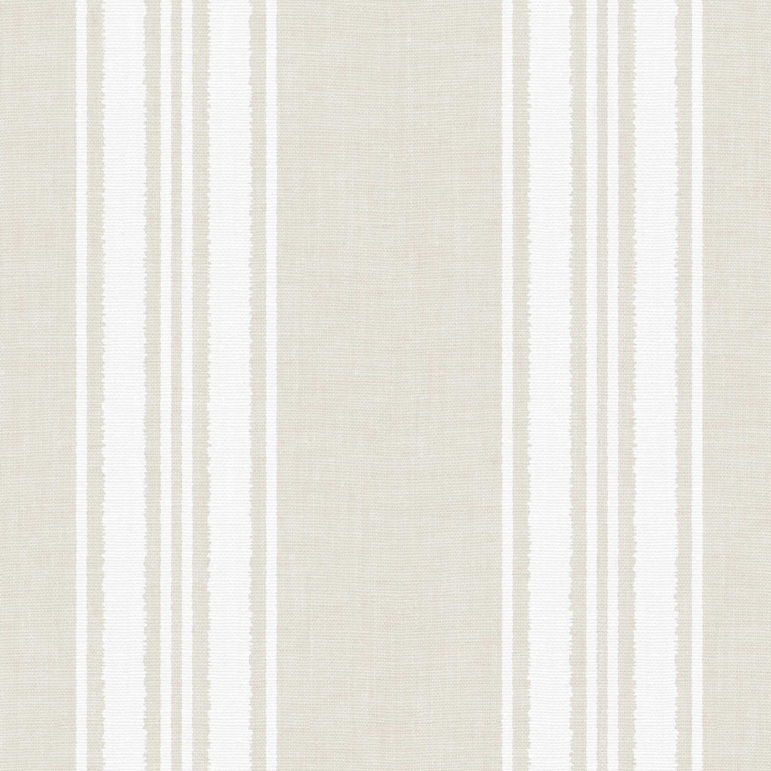 Linen Stripes Wallpaper in Cream shown in a closeup view