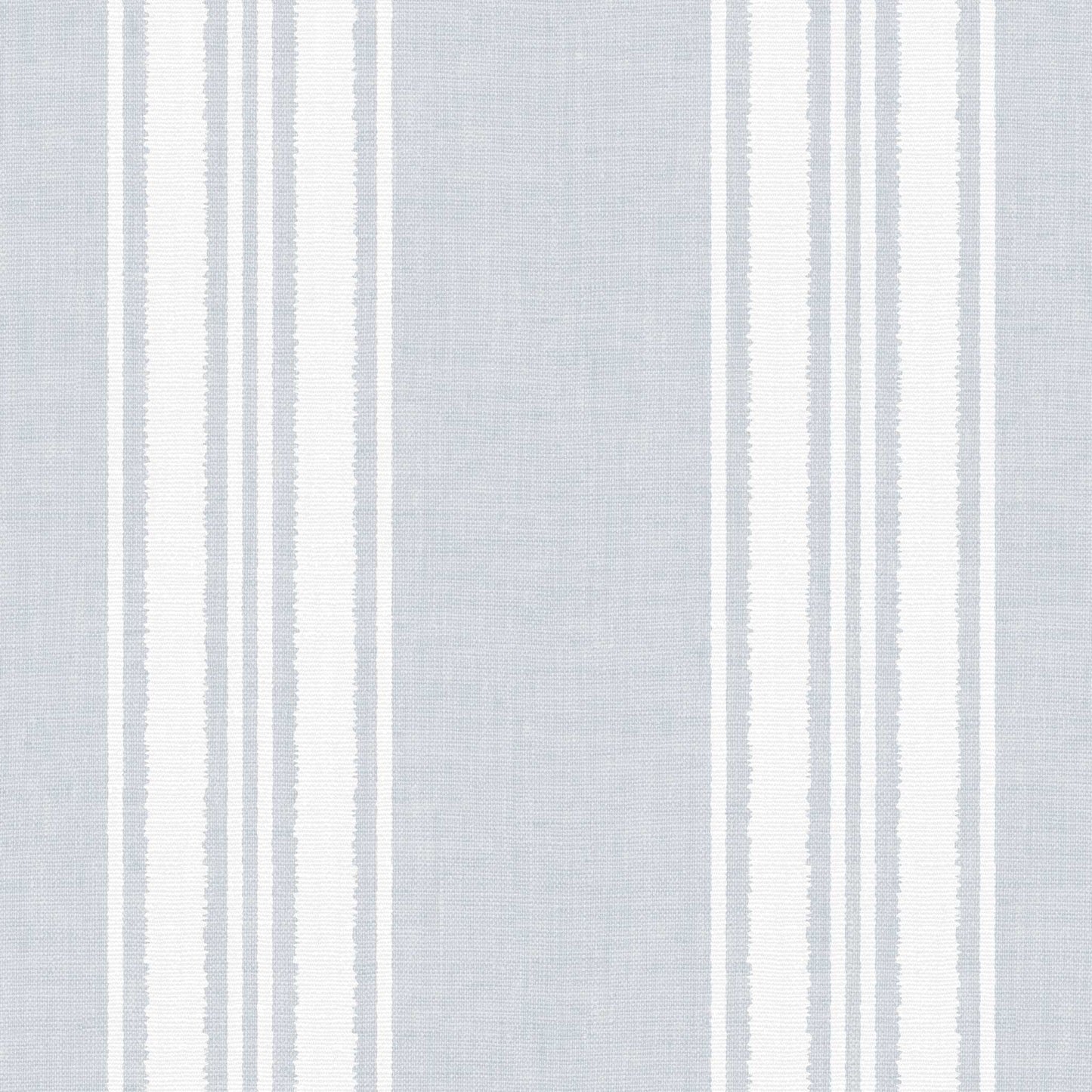 Linen Stripes Wallpaper in French Blue Gray shown in a closeup view