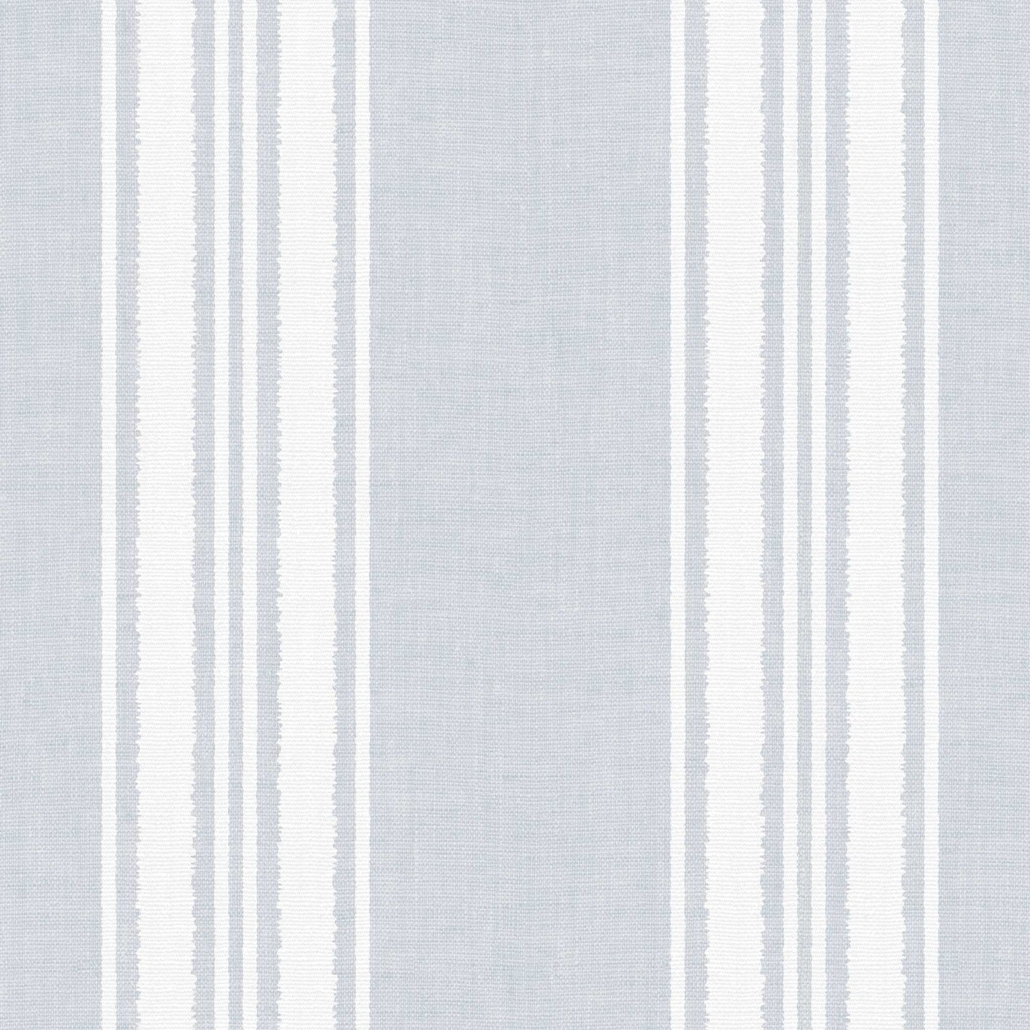 Linen Stripes Wallpaper in French Blue Gray shown in a closeup view