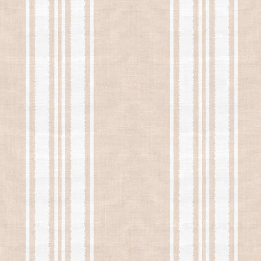 Linen Stripes Wallpaper in Soft Coral shown in a closeup view