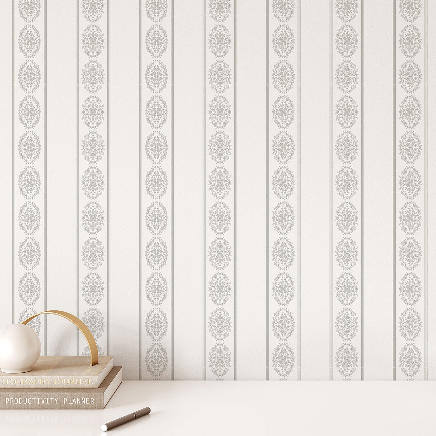 Made with top-quality materials, this wallpaper is the perfect choice for adding a touch of elegance to your space shown in a full size image.