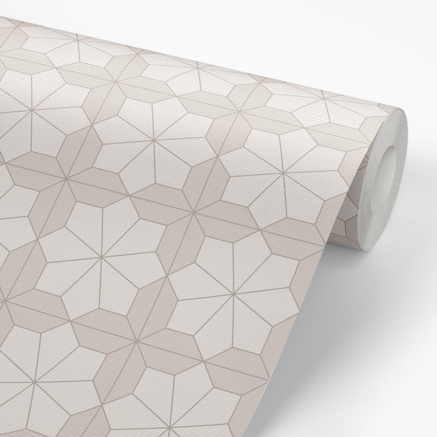 Roll of geometric patterned wallpaper
