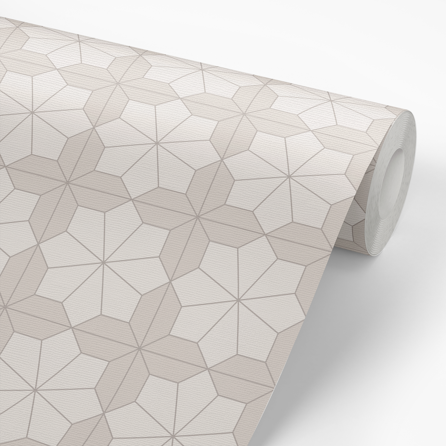 Roll of geometric patterned wallpaper