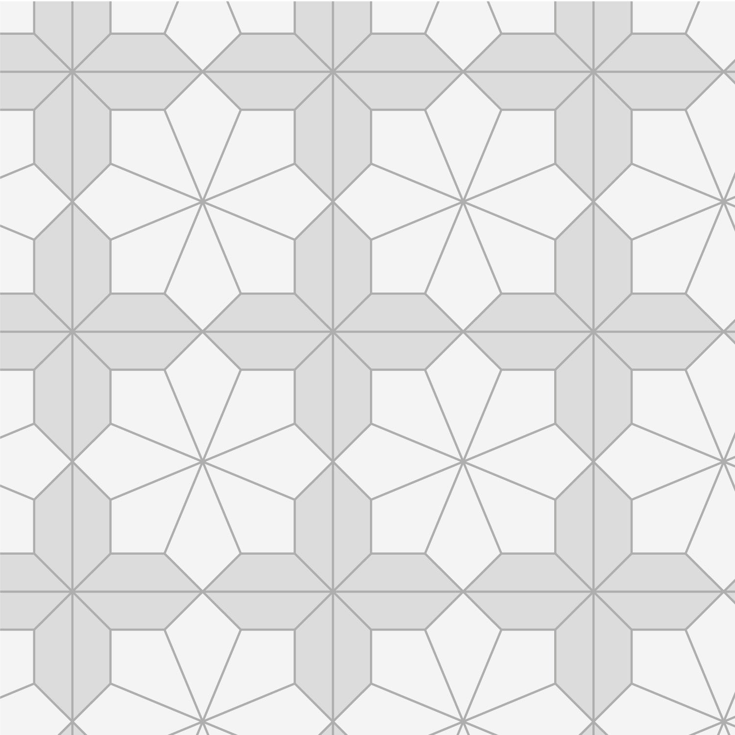 Geometric tile pattern with interlocking shapes on a white background