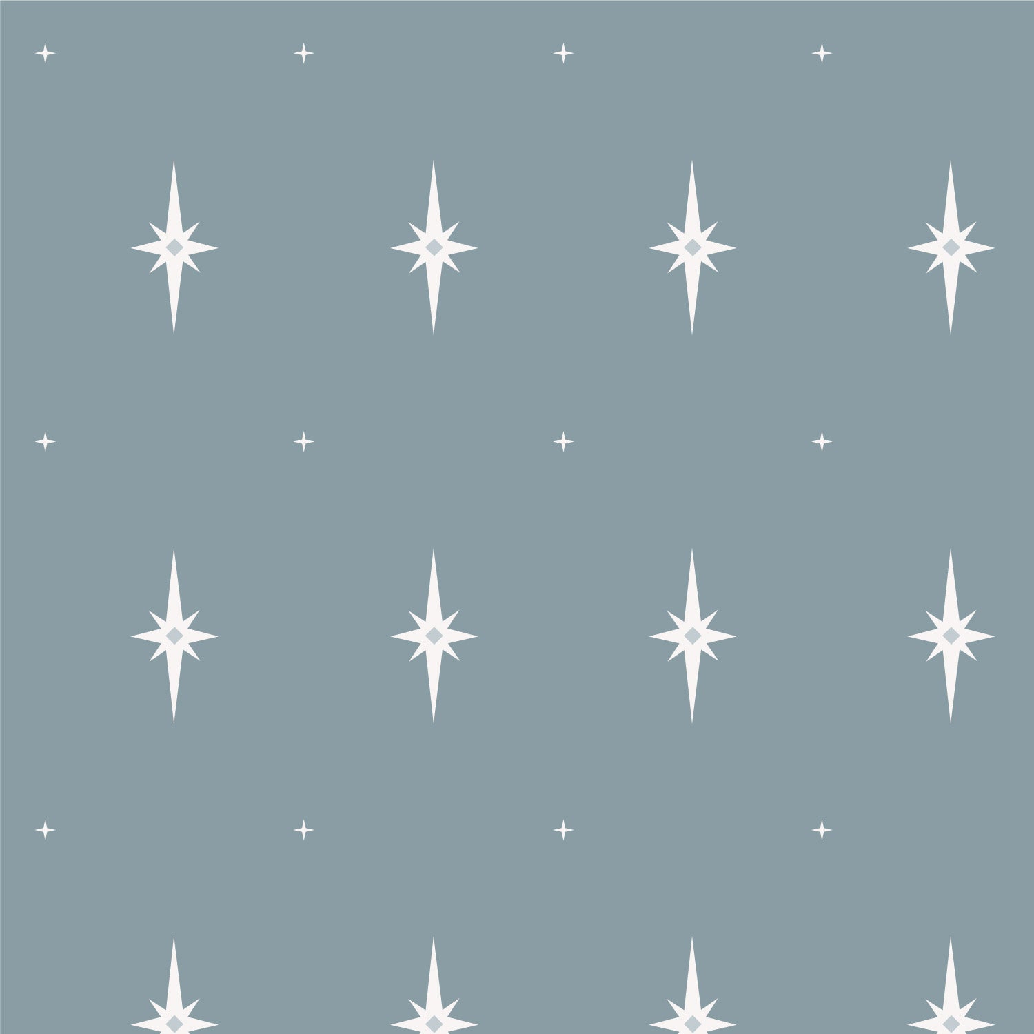 Pattern of white stars on a blue background