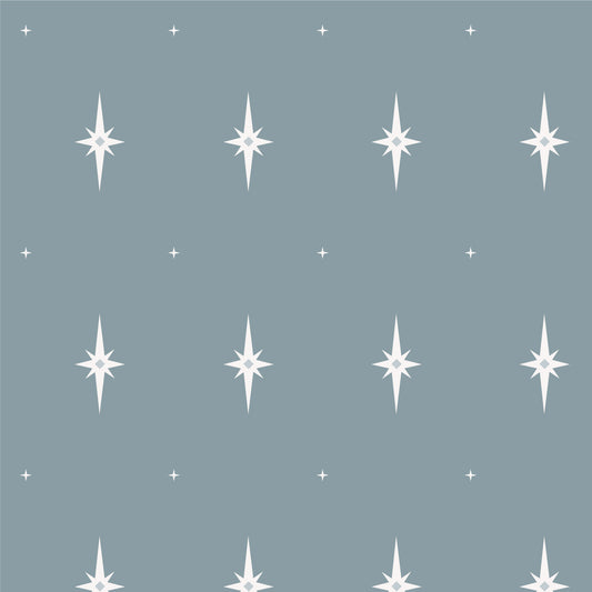 Pattern of white stars on a blue background