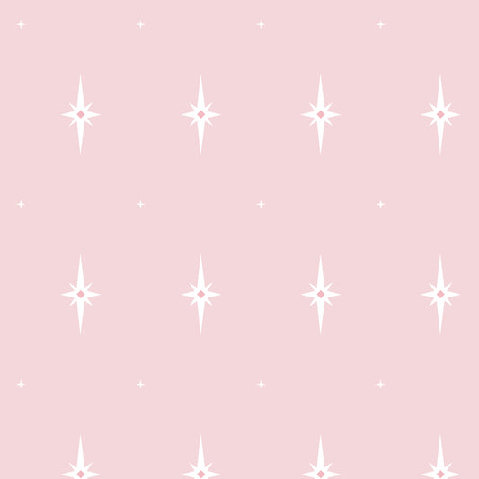 White star shapes on a pink background