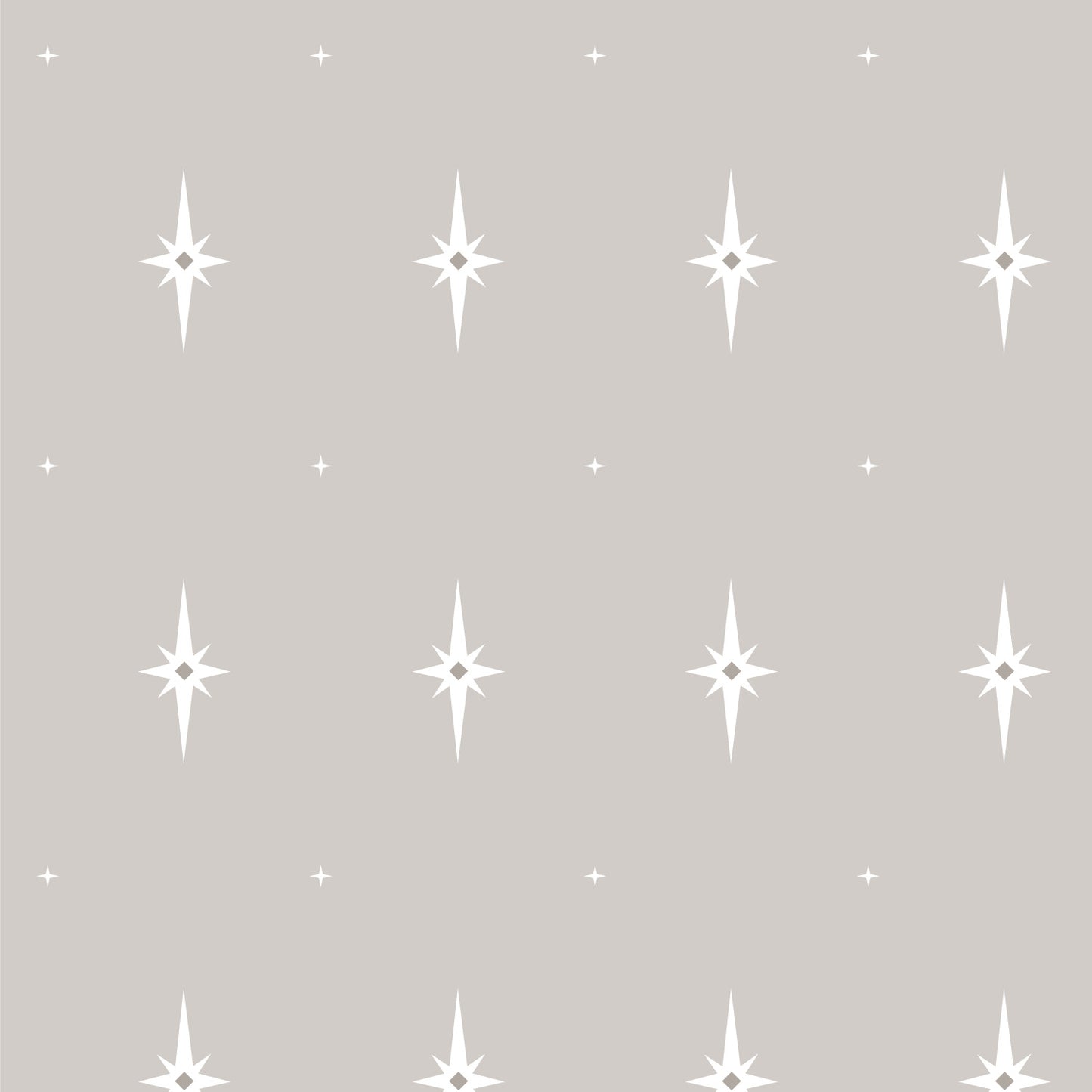 White star shapes on a taupe background