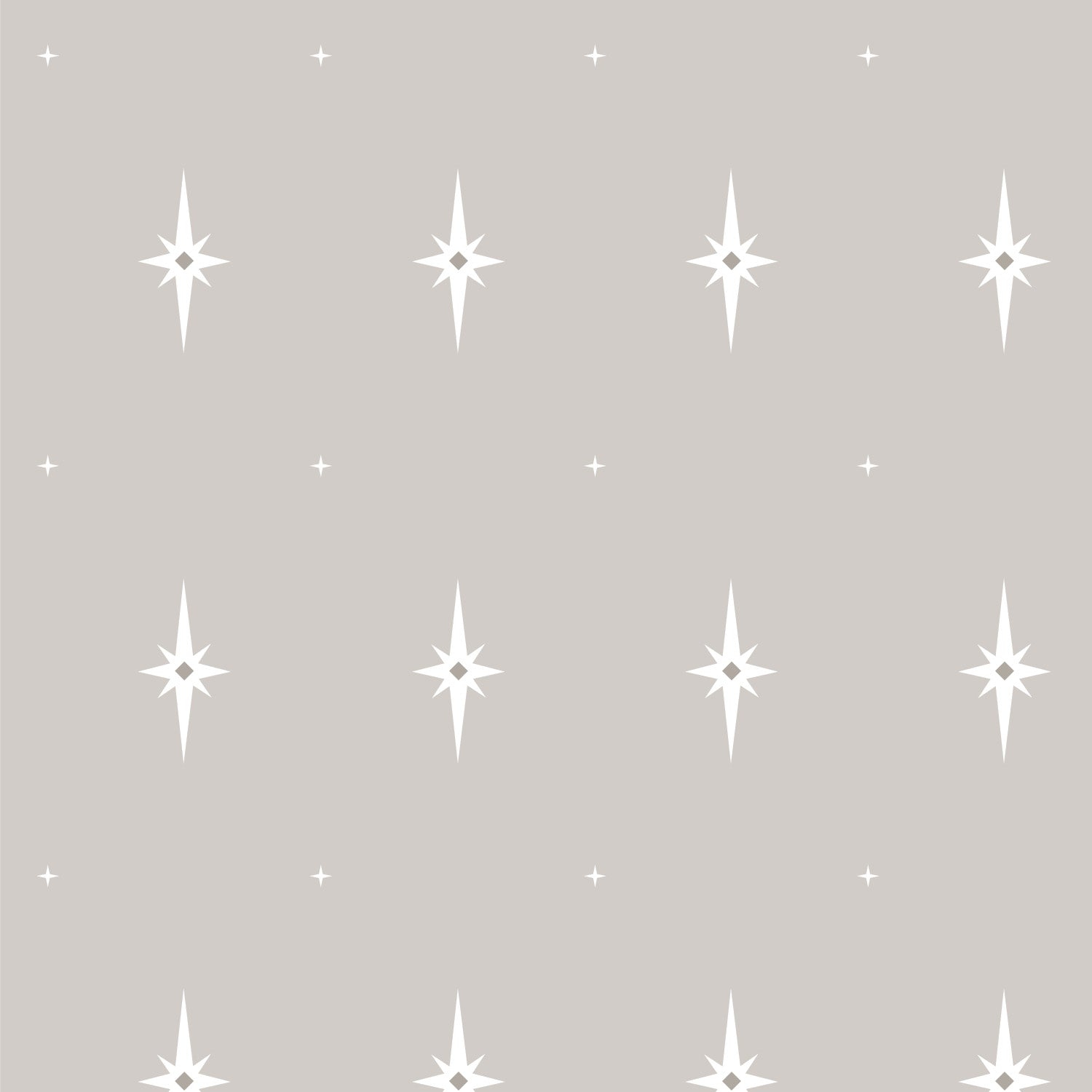 White star shapes on a taupe background