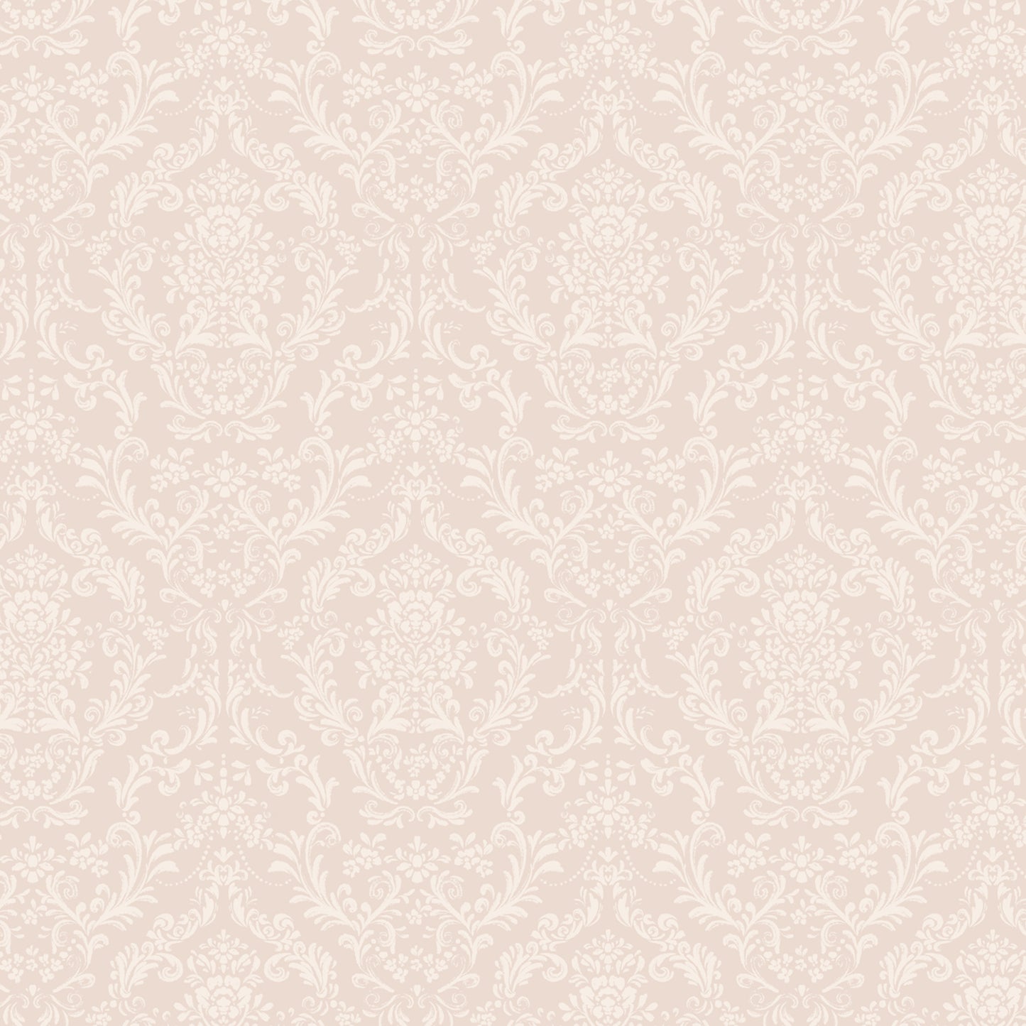 Mira Damask Wallpaper in Blush shown close up.