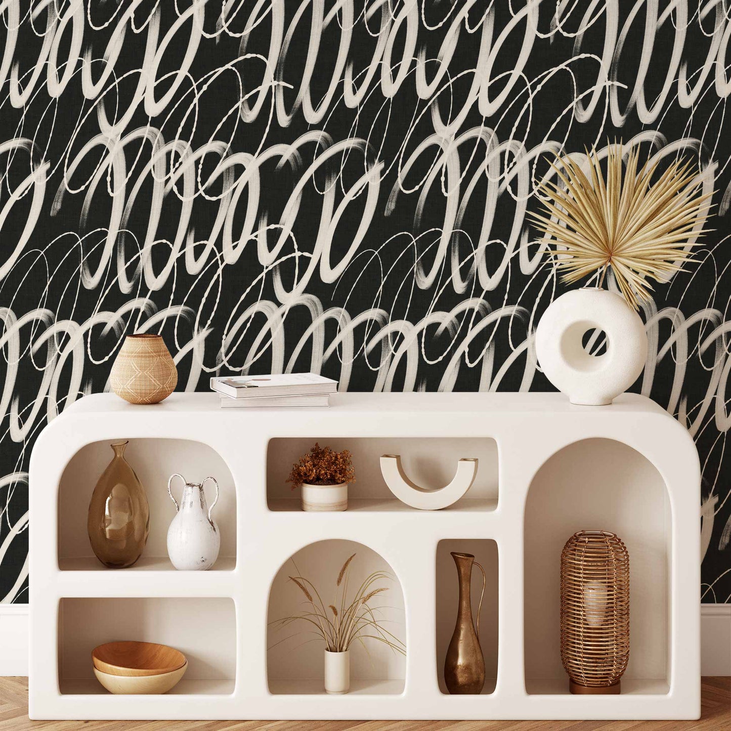 Bring a touch of subtle sophistication to any masculine space with this Mixed Squiggle Wallpaper. Featuring modern elements and geometric shapes, this wallpaper adds an elegant, tasteful ambiance to its surrounds, creating a truly exclusive atmosphere.