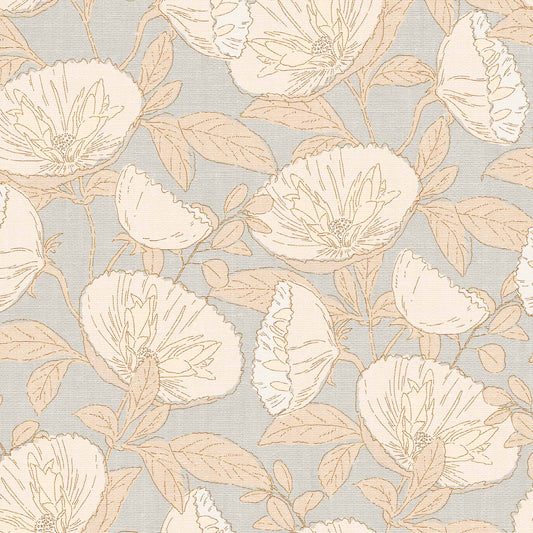 Bring the beauty of nature into your home with this stunning Spring Cosmos Wallpaper. Showcasing blooming colorful flowers, this wallpaper will make an exquisite statement in any room. Its smooth gray background makes it an inviting and timeless addition to your home.