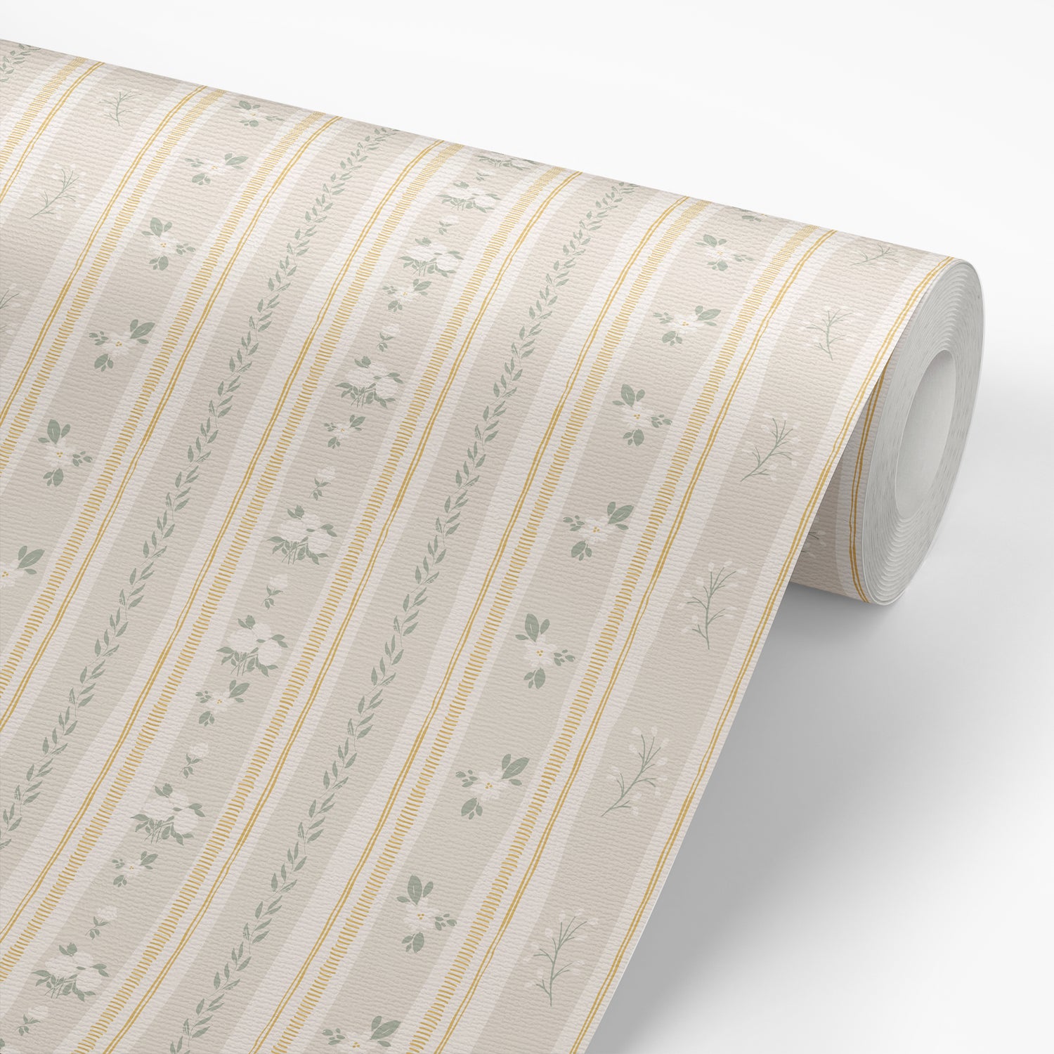 Wallpaper Roll featuring Orchard Stripes Peel and Stick, Removable Wallpaper in Nude