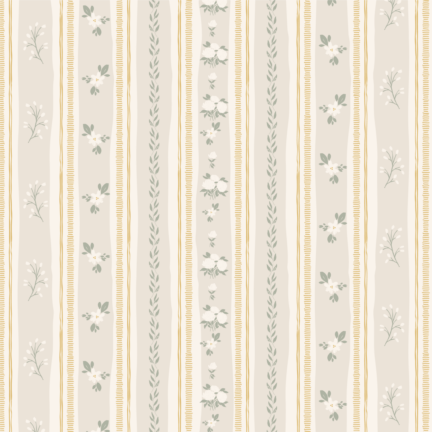 Closeup of Orchard Stripes Peel and Stick, Removable Wallpaper in Nude