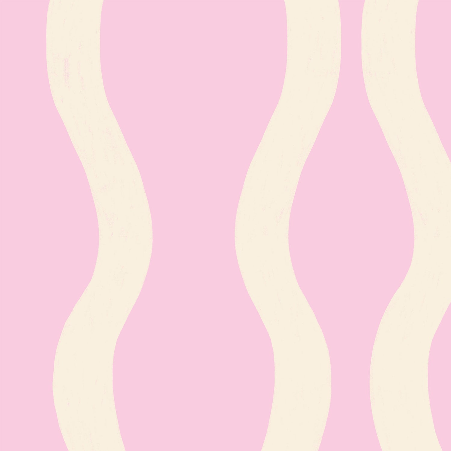 Closeup featuring Modern Wavy Lines Wallpaper in Bubblegum Pink by artist Brenda Bird for Ayara
