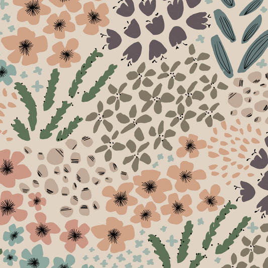 Dainty Flower Garden Wallpaper - Neutral