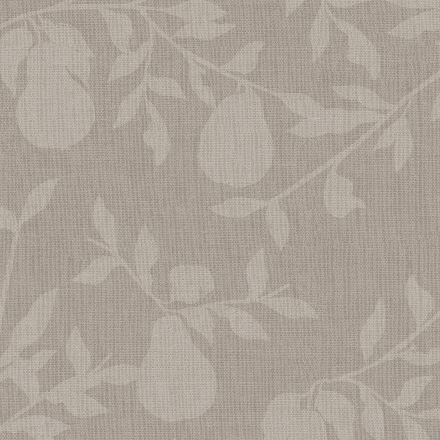 Closeup view of our Pears Wallpaper in Linen.