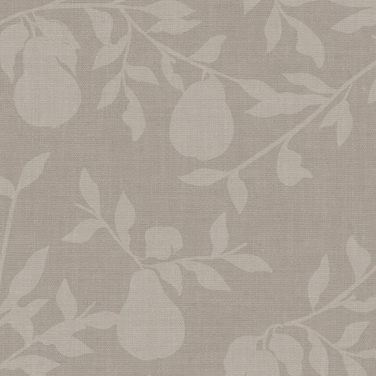 Closeup view of our Pears Wallpaper in Linen.