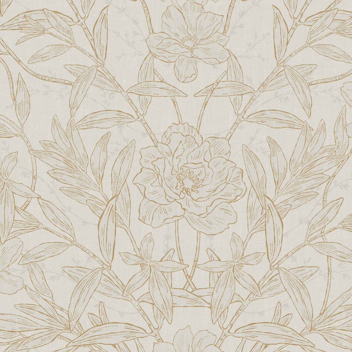 Our luxurious Peony Garden Wallpaper in Bone adds a majestic touch of sophistication to any space. Its distinctive classic peonies are guaranteed to add a sense of elegance to any wall. 