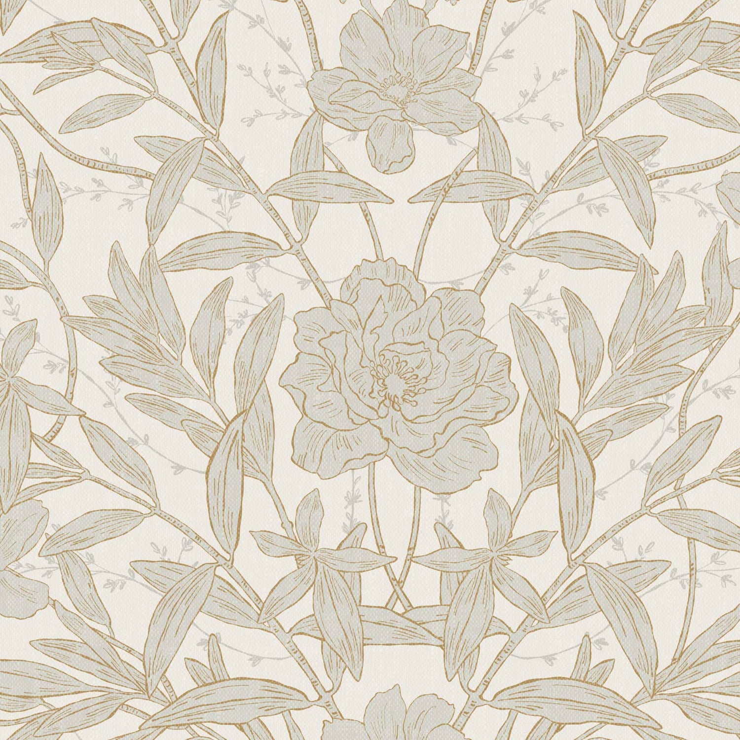Our luxurious Peony Garden Wallpaper in Cream adds a majestic touch of sophistication to any space. Its distinctive classic peonies are guaranteed to add a sense of elegance to any wall. 