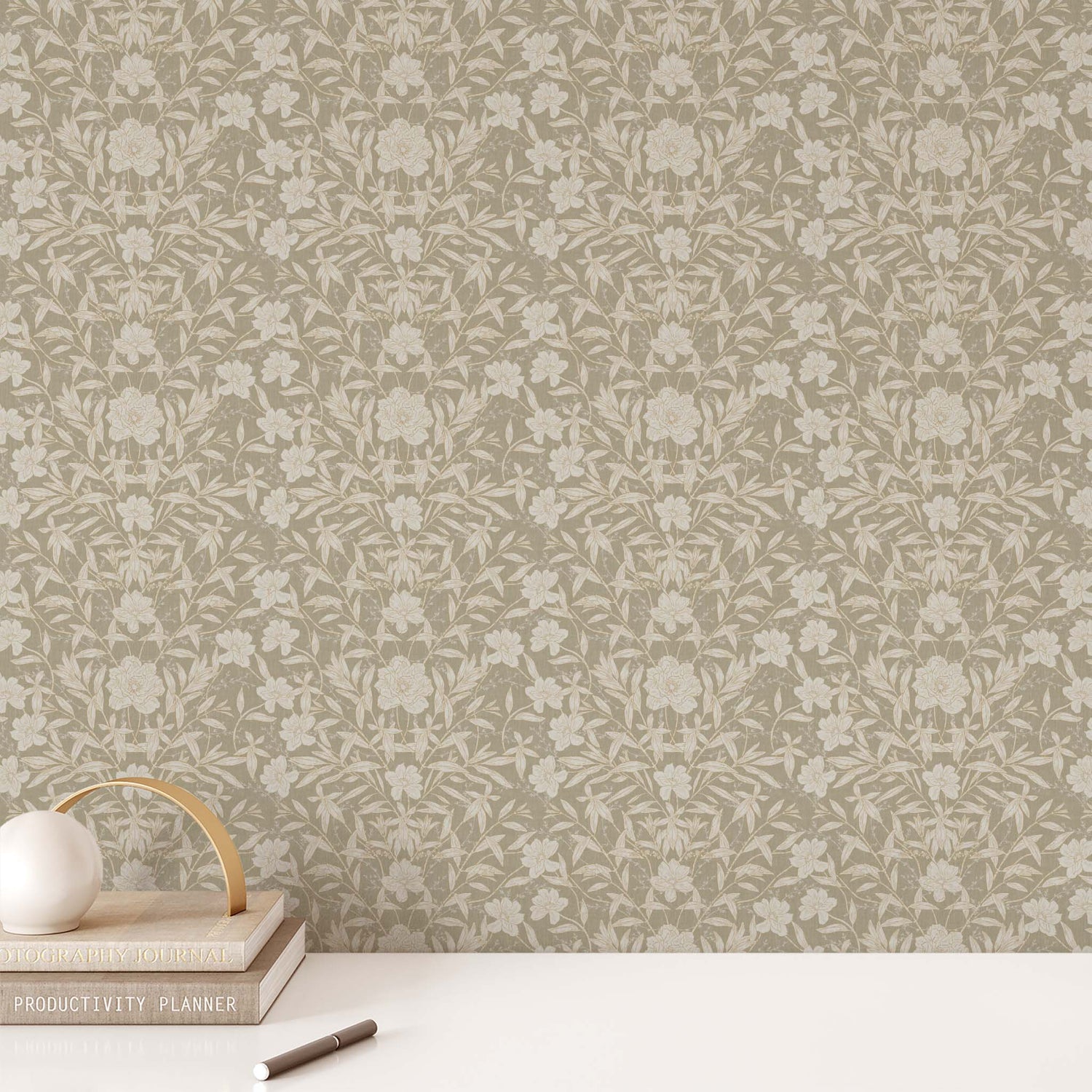 Our luxurious Peony Garden Wallpaper in Sage adds a majestic touch of sophistication to any space. Its distinctive classic peonies are guaranteed to add a sense of elegance to any wall. 