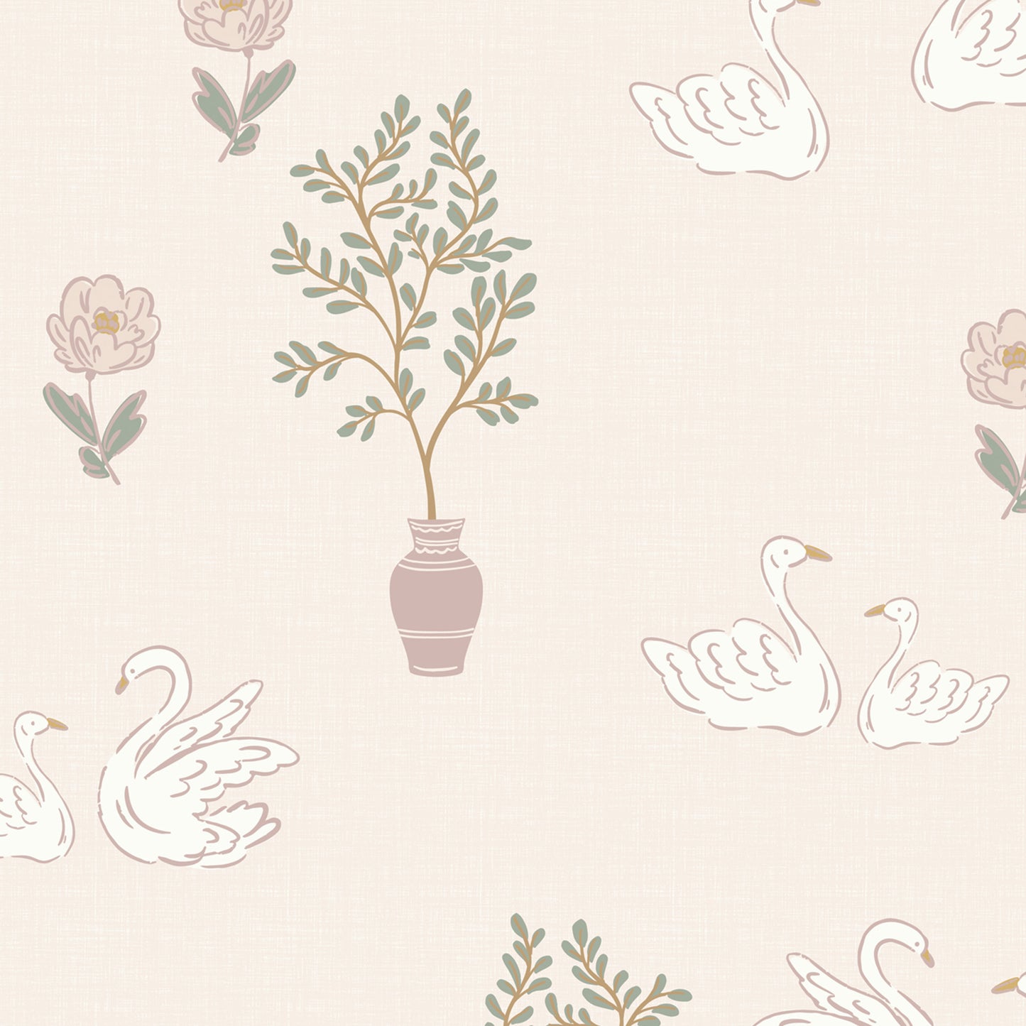 Royal Garden Wallpaper shown close up.