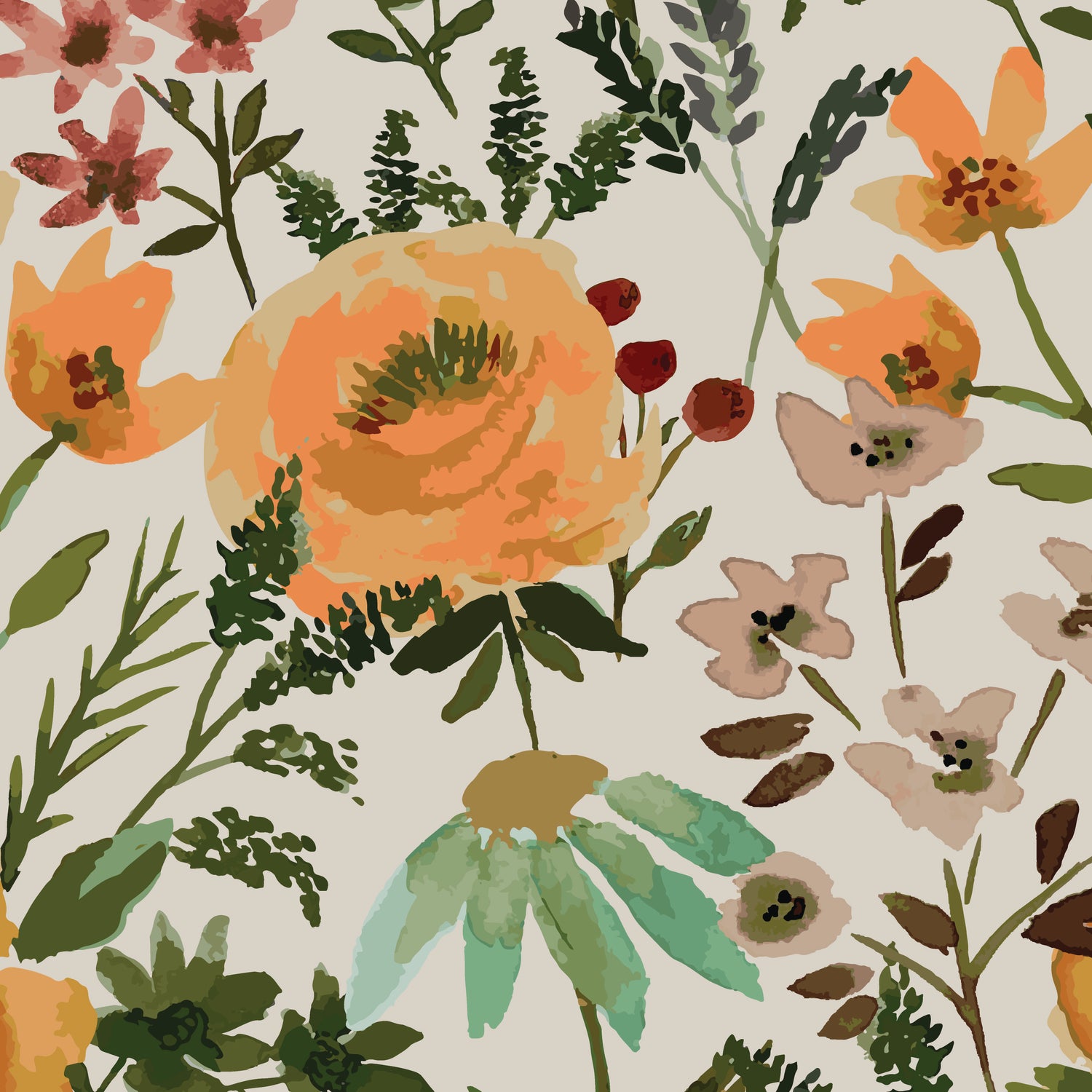Over the Garden Wall Wallpaper shown close up.