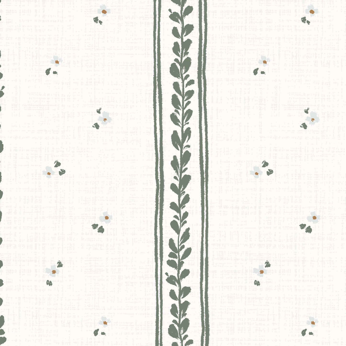 Shabby Chic Bouquet Wallpaper in Blue shown close up.