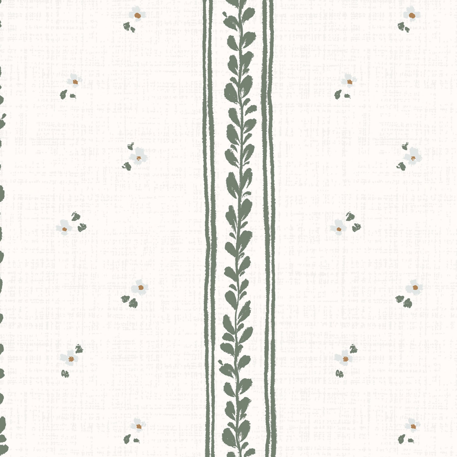 Shabby Chic Bouquet Wallpaper in Blue shown close up.