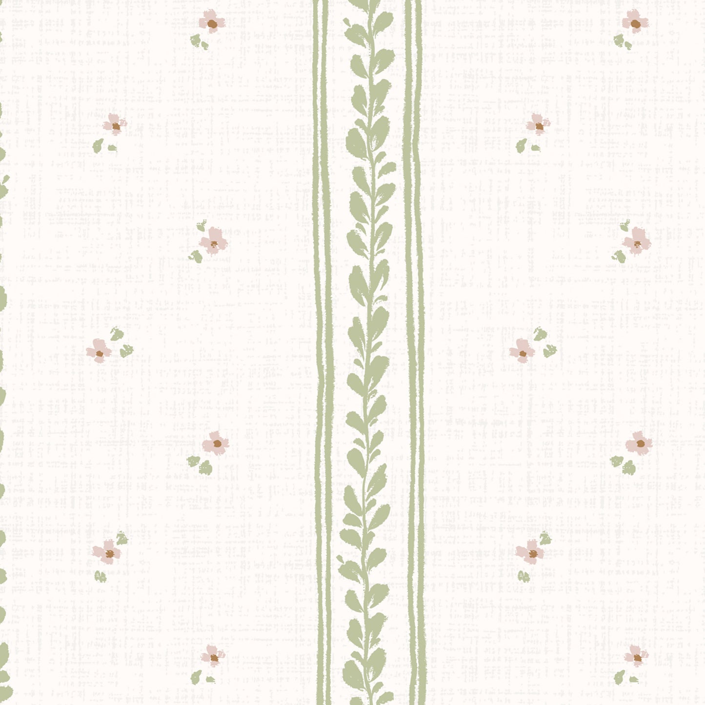 Shabby Chic Bouquet Wallpaper in Blush shown close up.
