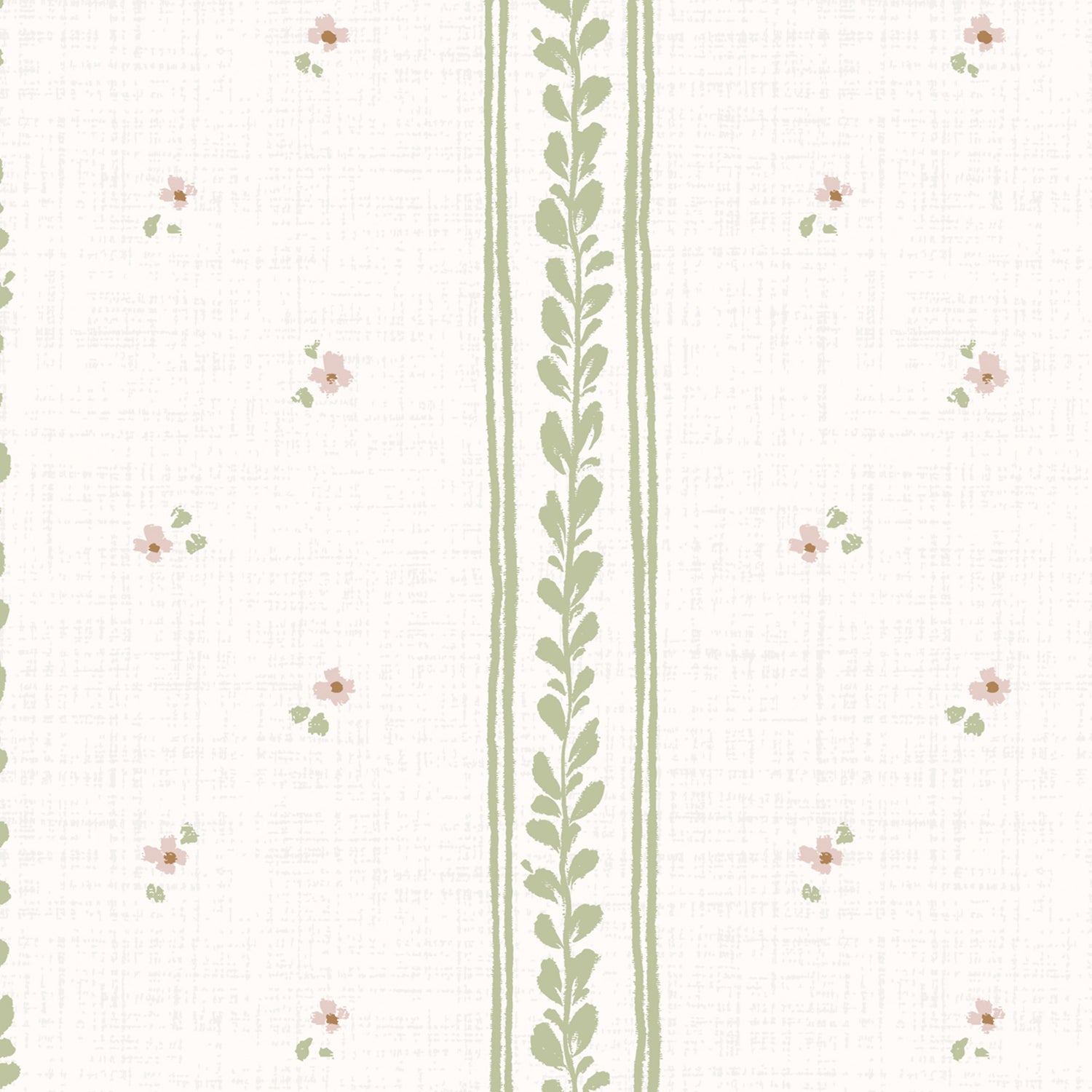 Shabby Chic Bouquet Wallpaper in Blush shown close up.