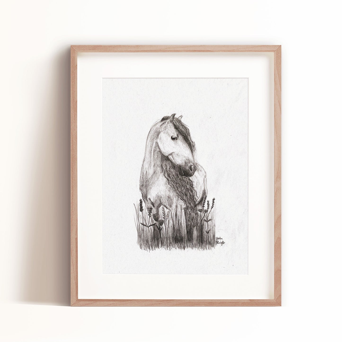 Wildflower Horse Art Print