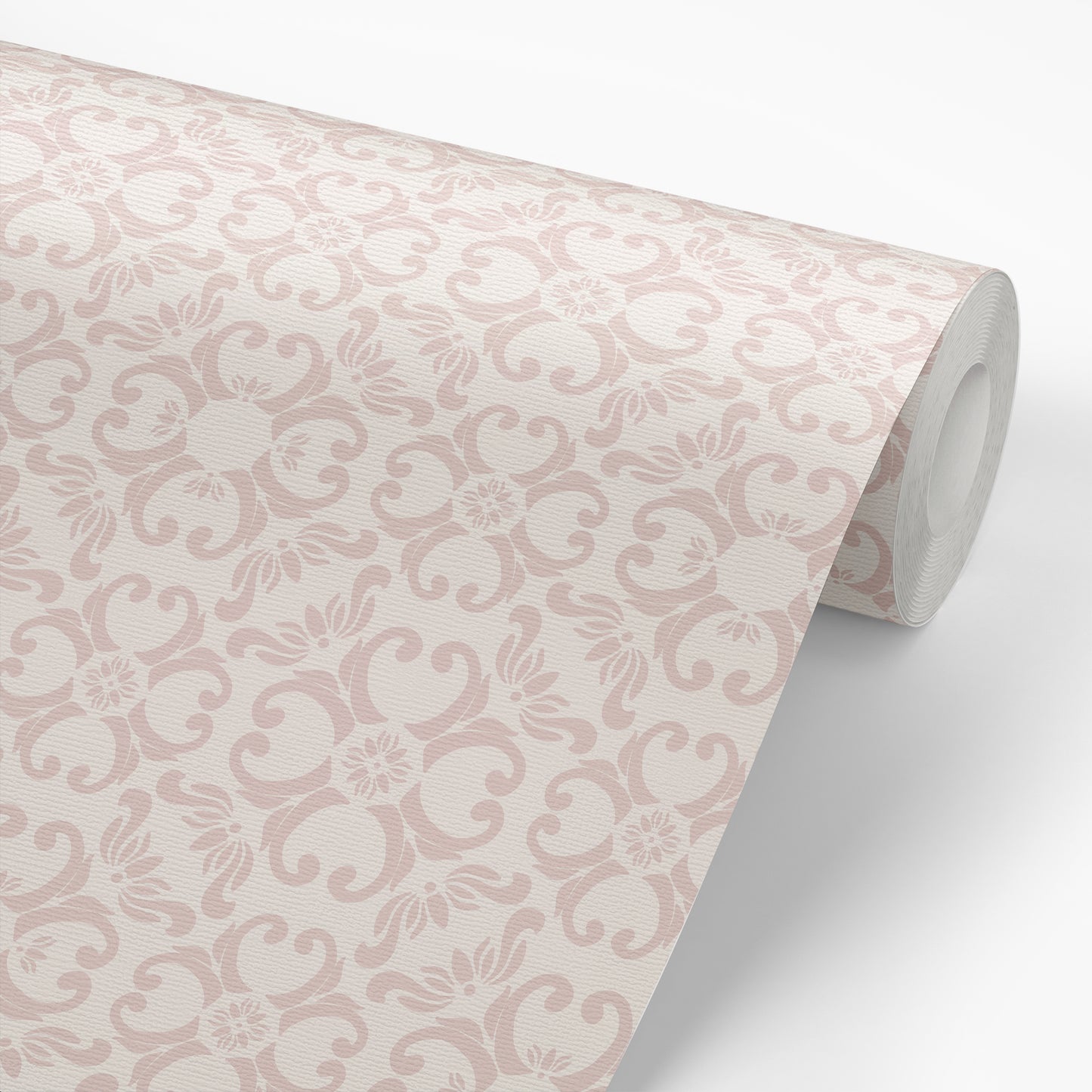 Ayara's peel and stick removable Spanish Tiles Wallpaper in Blush as a wallpaper roll.
