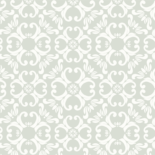 Ayara's peel and stick removable Spanish Tiles Wallpaper in Sage featured close up.