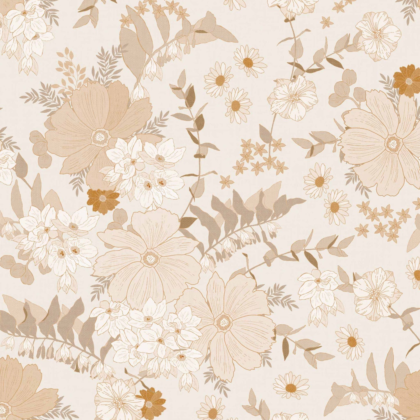 Our Spring Florals Wallpaper in Cream is a statement-making solution, featuring elegant flowers to add a touch of springtime beauty to your home. 