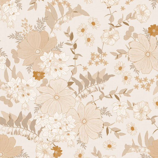Our Spring Florals Wallpaper in Cream is a statement-making solution, featuring elegant flowers to add a touch of springtime beauty to your home.