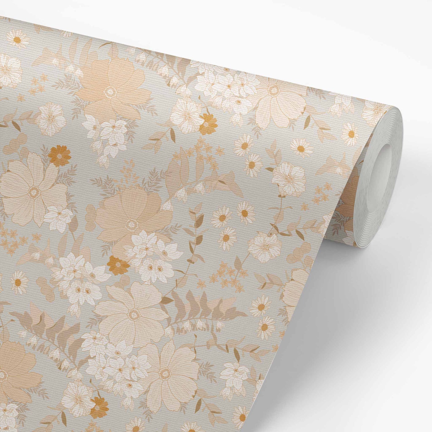 Our Spring Florals Wallpaper in Gray is a statement-making solution, featuring elegant flowers to add a touch of springtime beauty to your home.