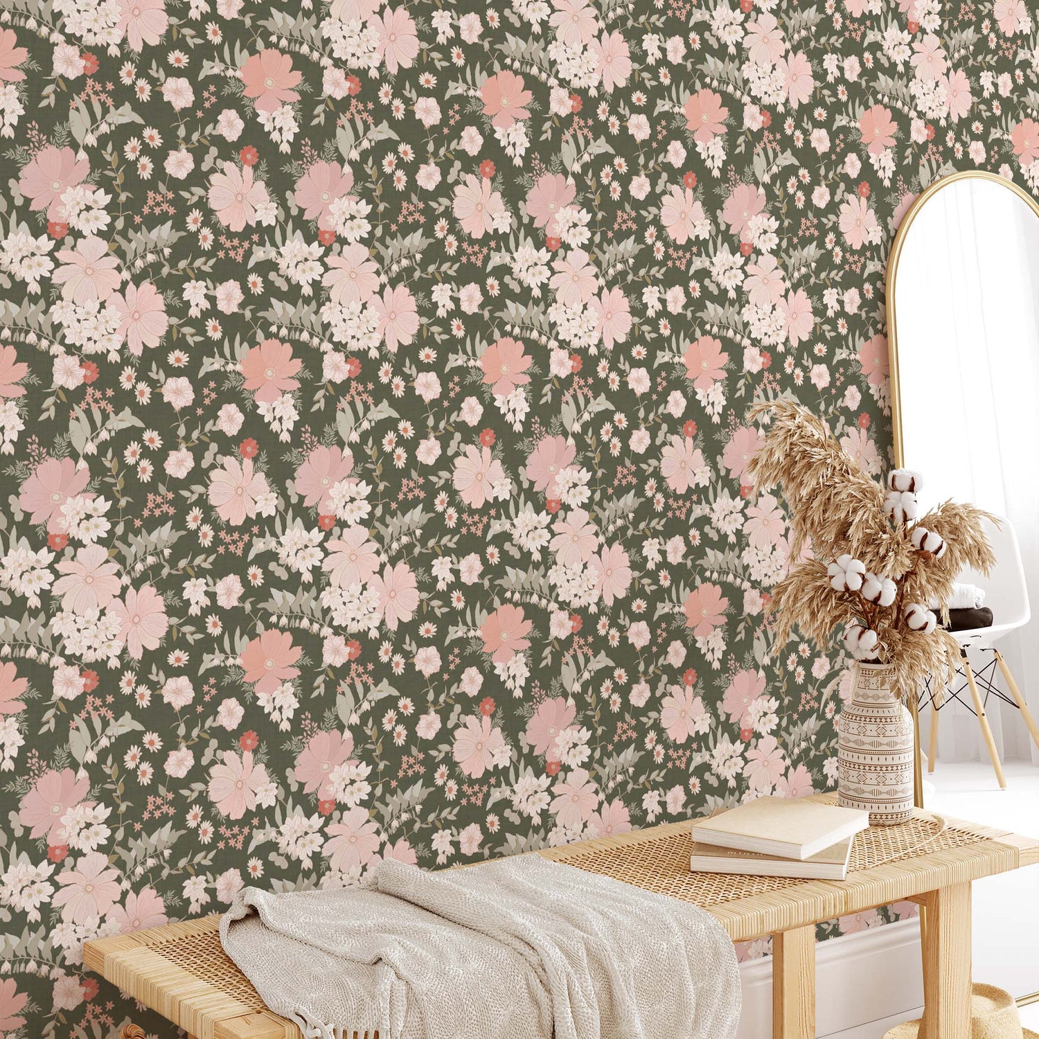 Make your walls bloom with delight! Our Spring Florals Wallpaper is a statement-making solution, featuring elegant flowers to add a touch of springtime beauty to your home. 