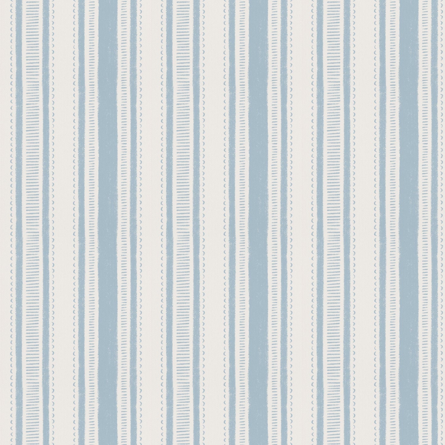 Cottage Stripes in Blue shown close up.