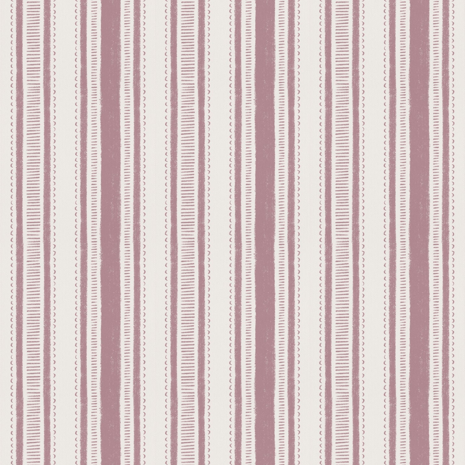 Cottage Stripes in Mauve shown close up.