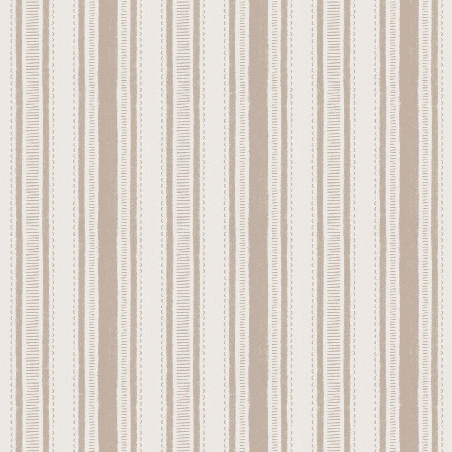 Cottage Stripes in Taupe shown close up.