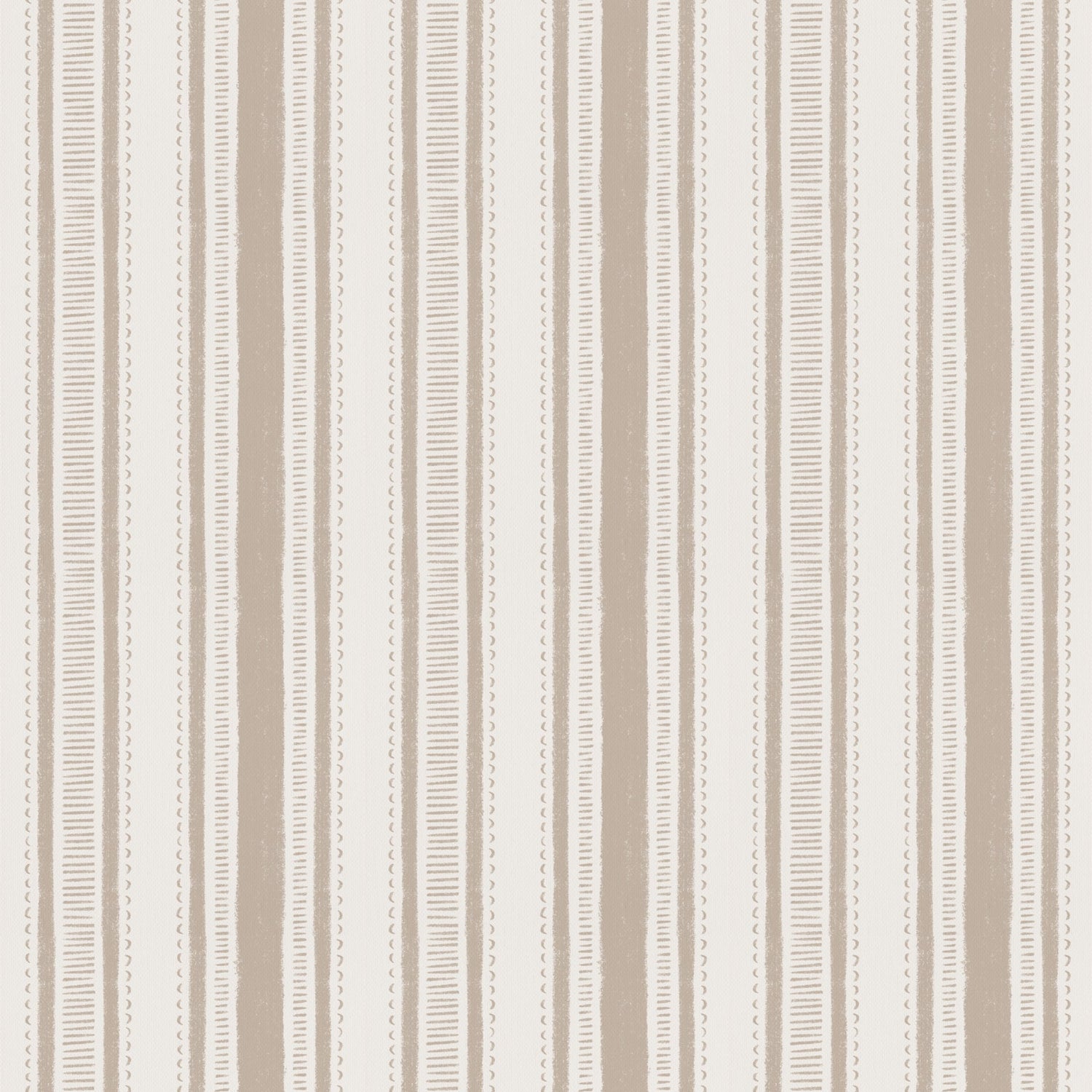 Cottage Stripes in Taupe shown close up.
