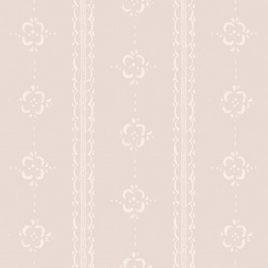 Time Worn Wallpaper in Blush shown close up.