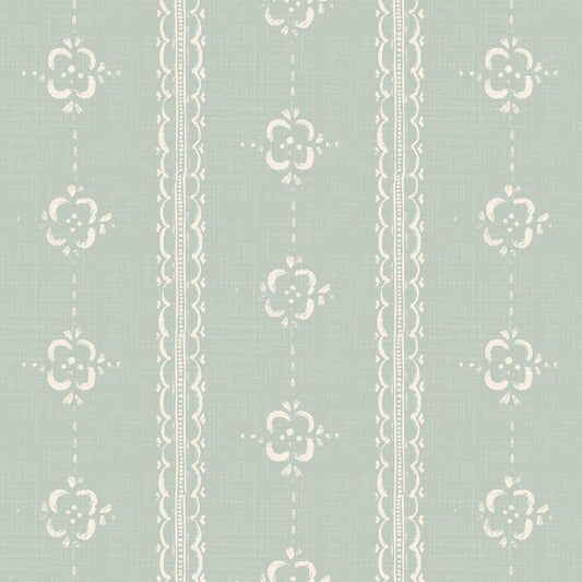 Time Worn Wallpaper in Sage shown close up.