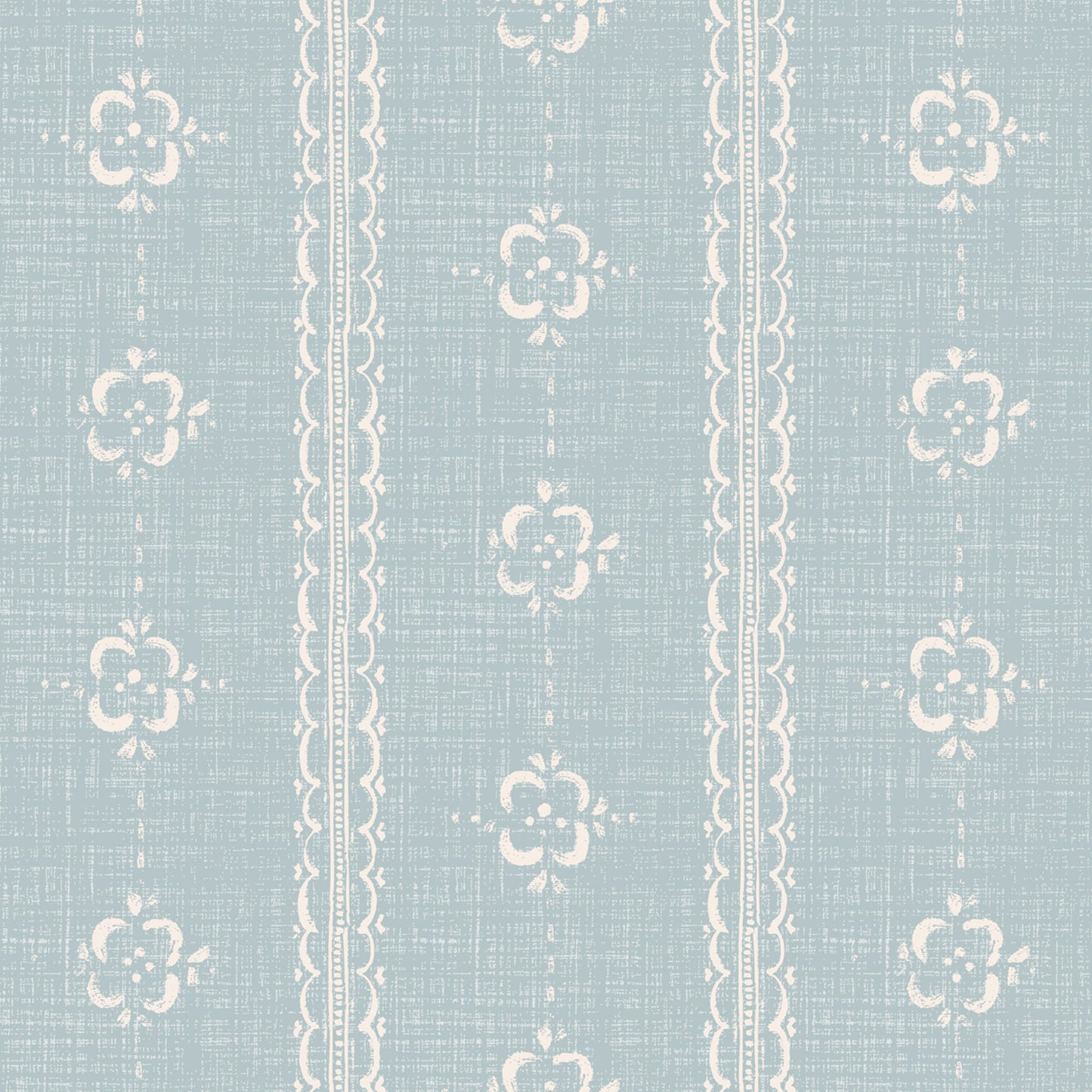 Time Worn Wallpaper in Sky Blue shown close up.