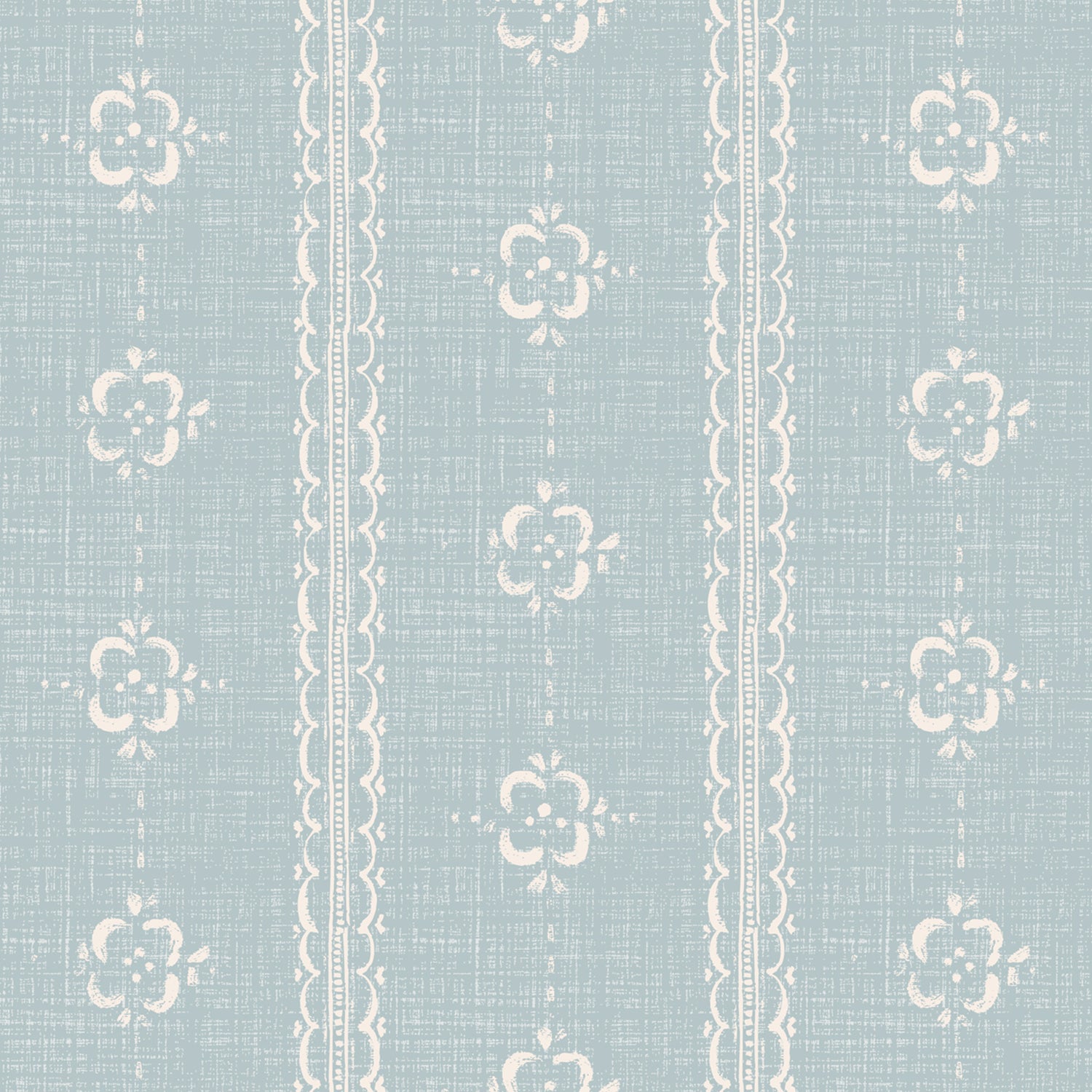 Time Worn Wallpaper in Sky Blue shown close up.