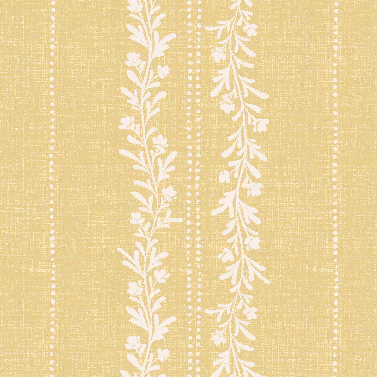 Timeless Florals Wallpaper in Sun shown close up.