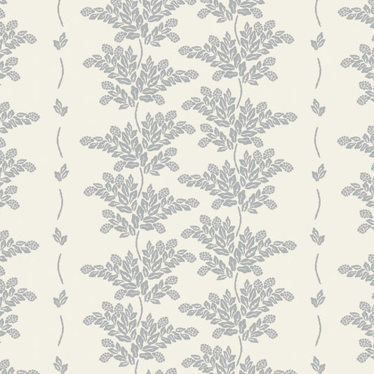 Closeup view of our Elegant Branches Wallpaper in Dusty Blue Branches