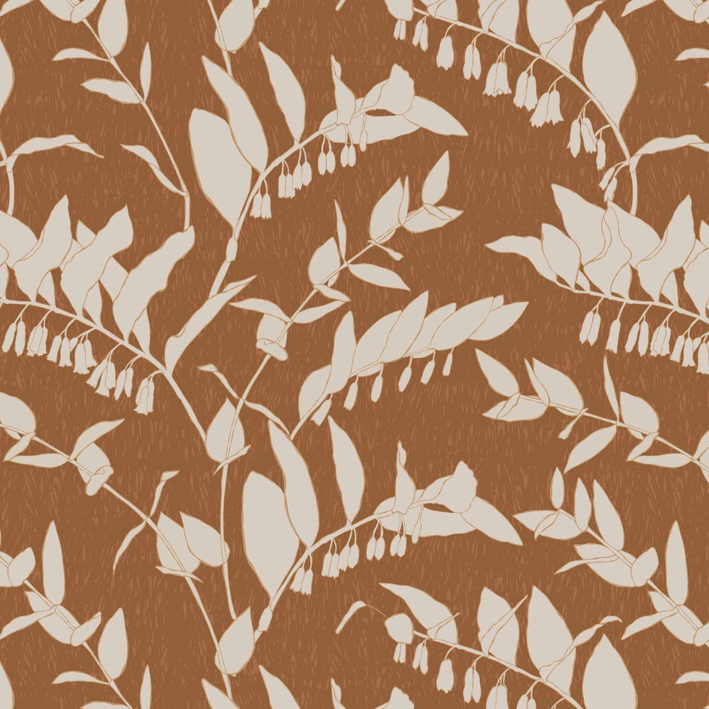 Vines Wallpaper in Rust adds an appreciation of understated chicness to any interior, offering a funky and moody essence to any space it graces.